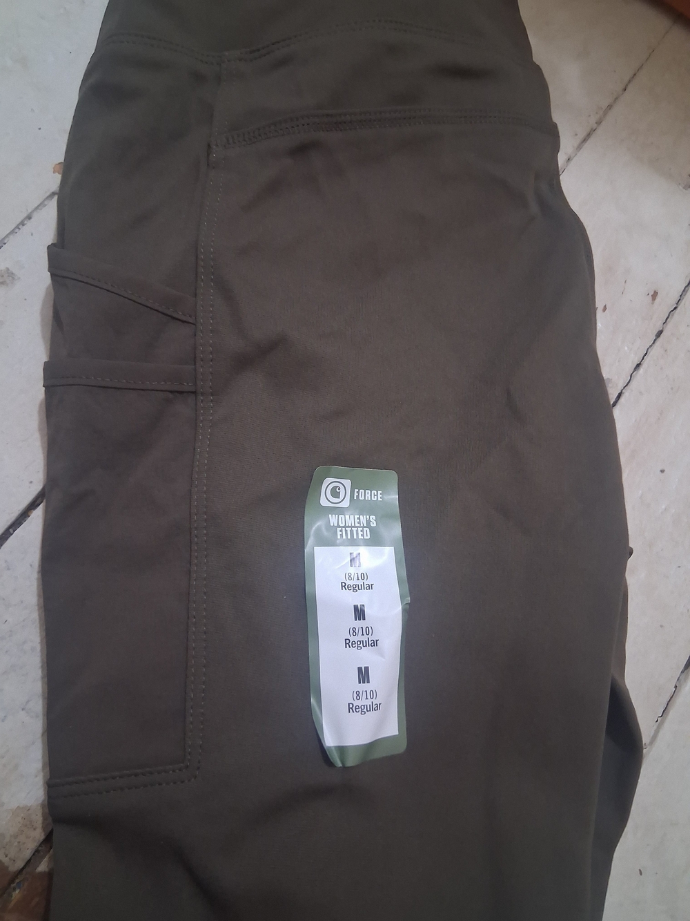 Carhartt Women's Fitted Cargo Pants - Olive Green